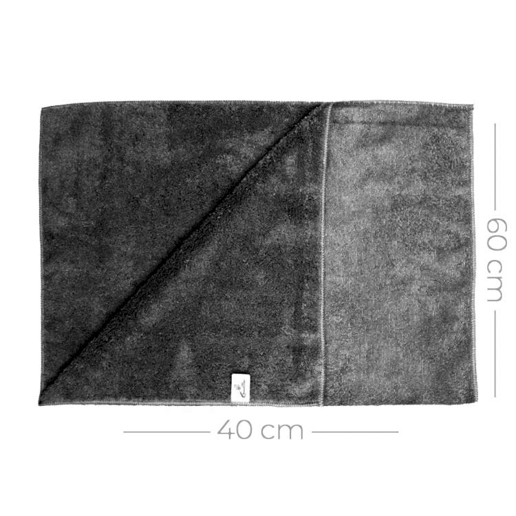 Mikrofiber Çift Yüzlü Araç Kurulama Bezi 40x60 440gr/m2 - Antrasit