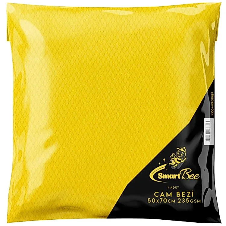 Mikrofiber Cam ve Jant Silme Bezi 50x70 235gr/m2 - Sarı