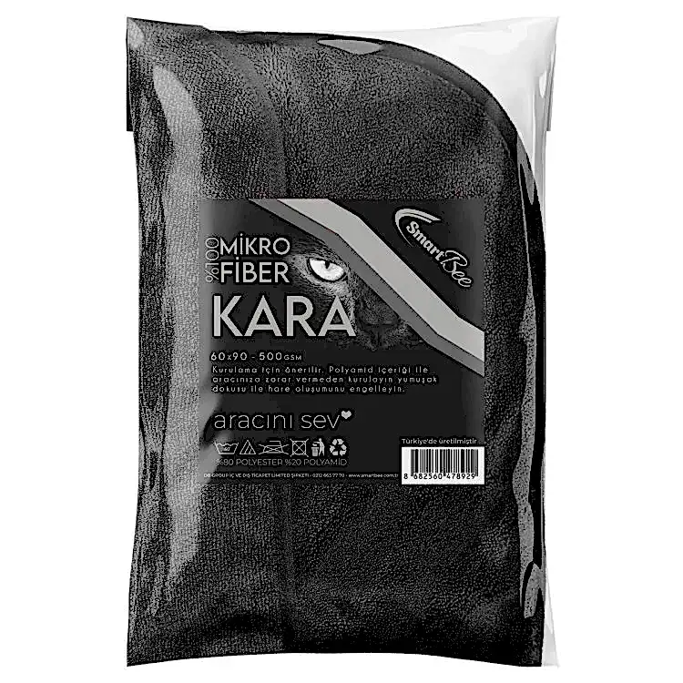 KARA Mikrofiber Oto Kurulama Havluısu