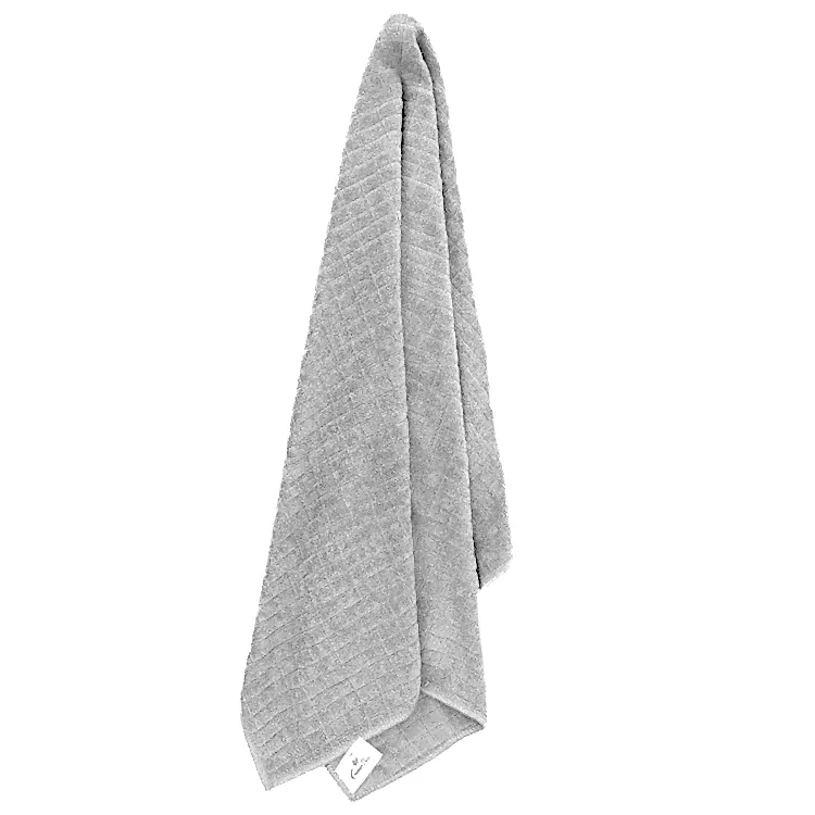 Mikrofiber Kareli Araç Kurulama Bezi 50x70 380gr/m2 - Açık Gri