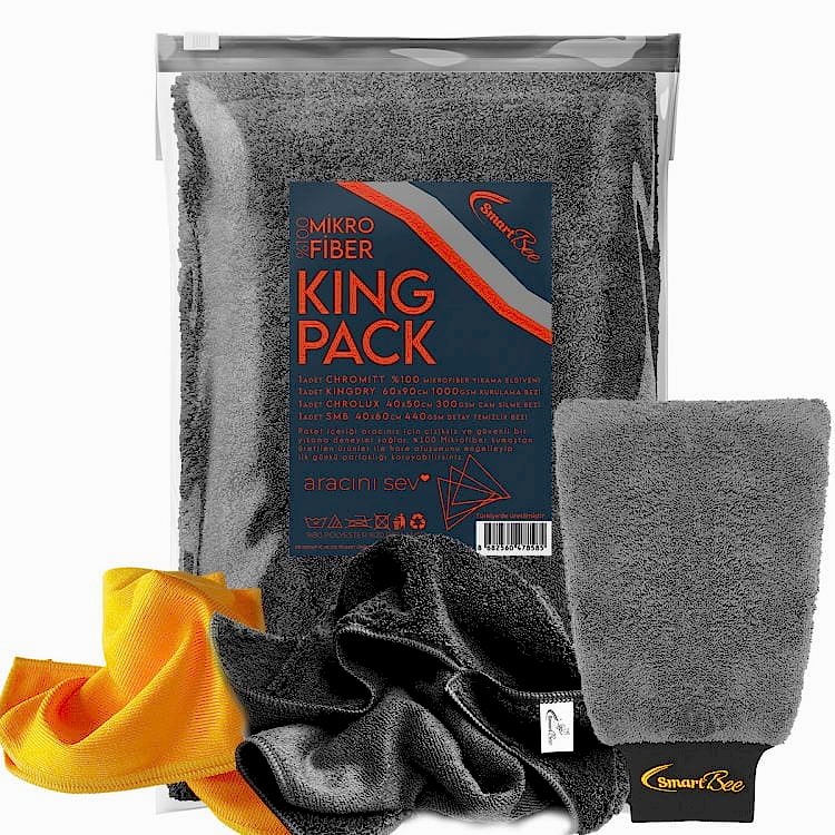 KINGPACK Mikrofiber Oto Yıkama Paketi