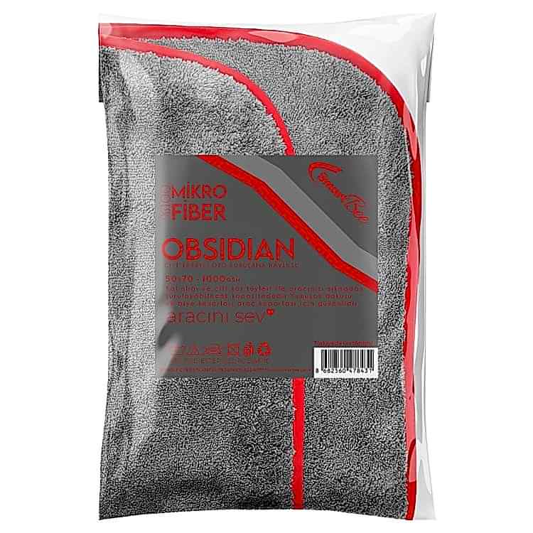 OBSIDIAN Çift Kat Mikrofiber Oto Kurulama Havlusu
